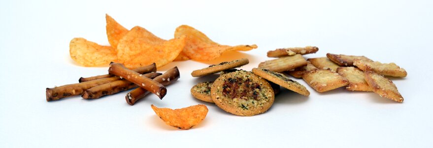 Paprika chips salt rod junk food photo