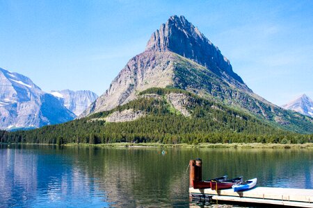 Montana lake glacier national park photo