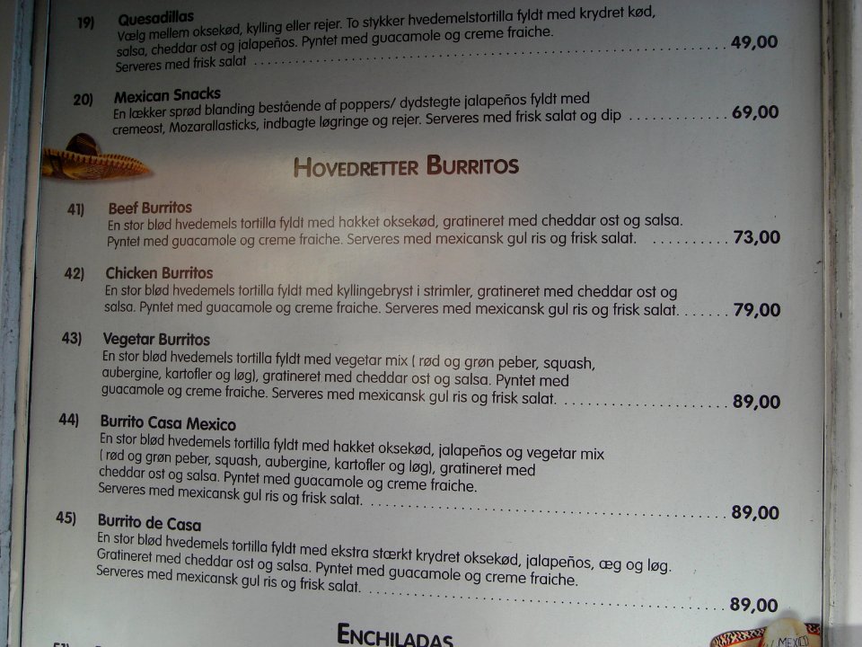 Expensive Denmark: US$15 veggie burrito photo