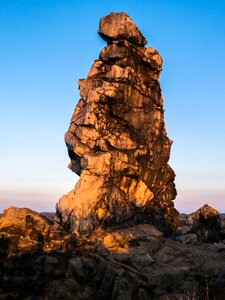 Evening sun evening light sandstone rocks photo