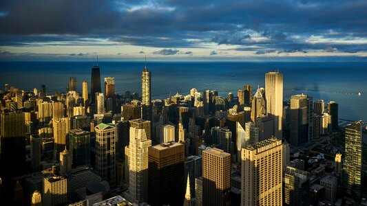 Cityscape ocean sea photo