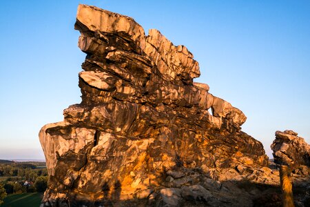 Evening sun evening light sandstone rocks photo