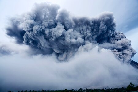 Volcanic eruption ashes volcano photo