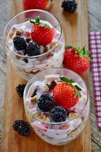Dessert yogurt cream photo