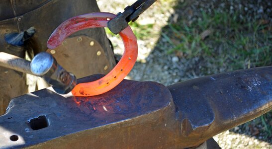 Forge horse horseshoe