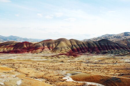 Colorful painted mountain photo