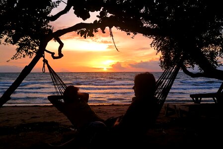 Relax beach evening photo