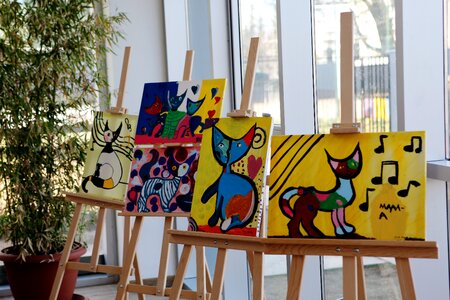 Gallery painting exhibition cat