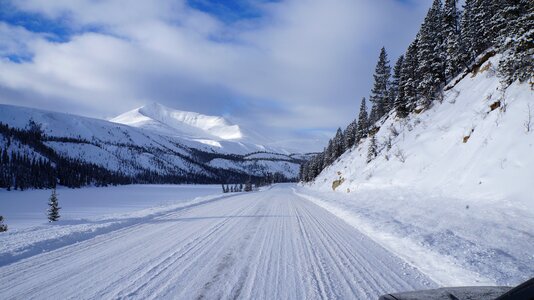 Winter frozen mountain