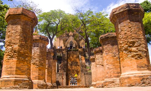 The temple of champa head stones nha trang