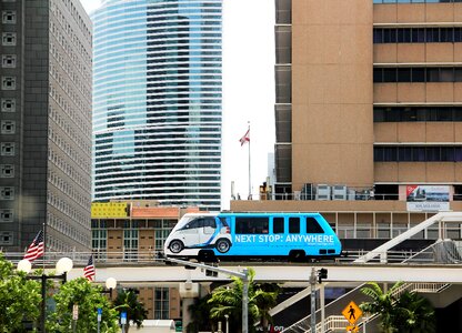 Monorail means of transport passengers photo