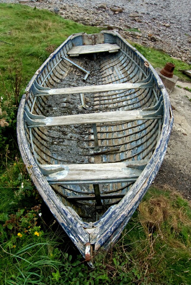 Old rowboat wooden