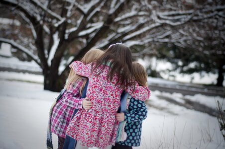 Winter happy childhood photo