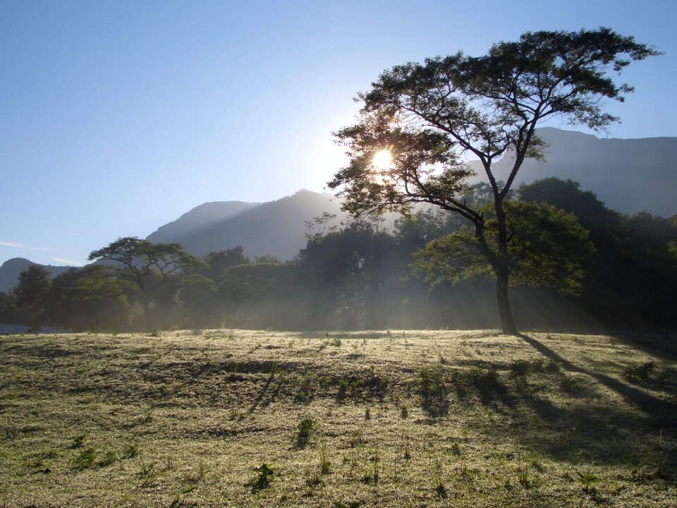 Tanzania landscape sunbeams