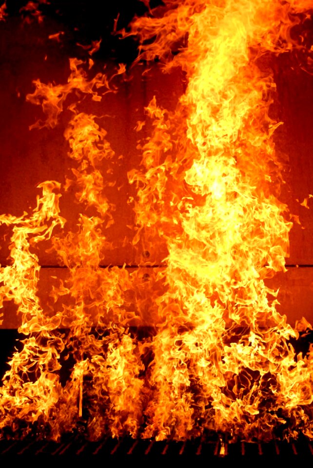 Firefighter flames hot