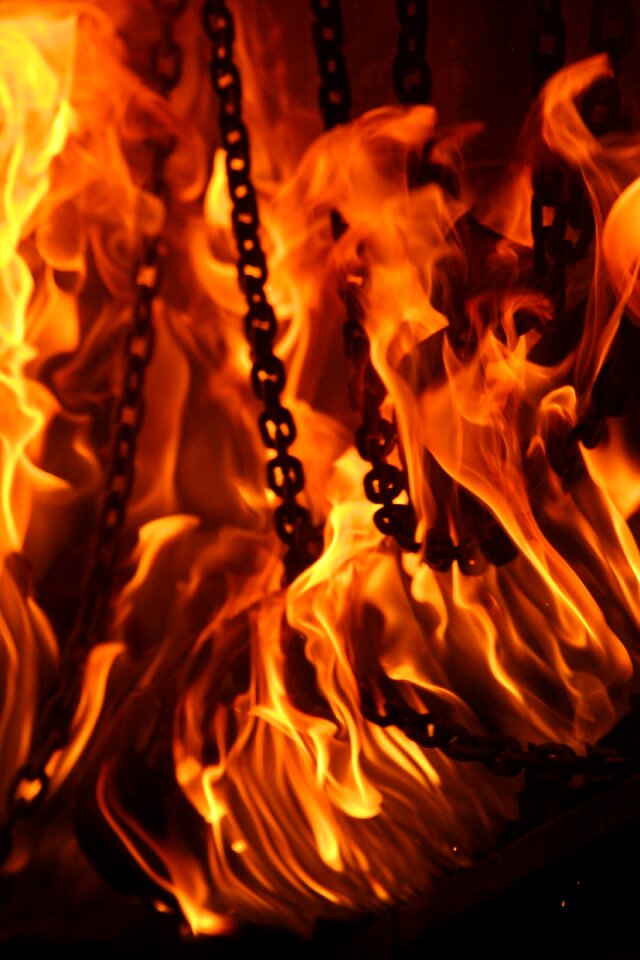 Firefighter flames hot