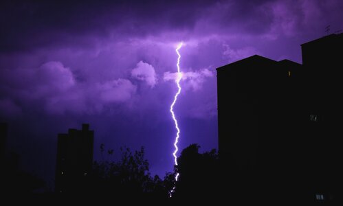 Purple rain sky photo