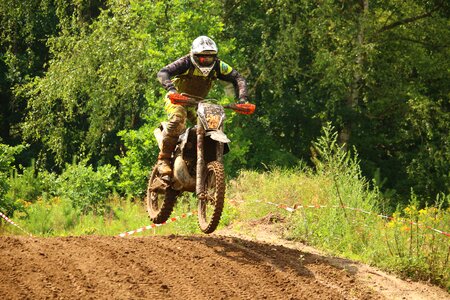 Motocross racing cross