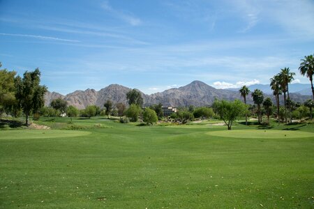 Golf course landscape sky