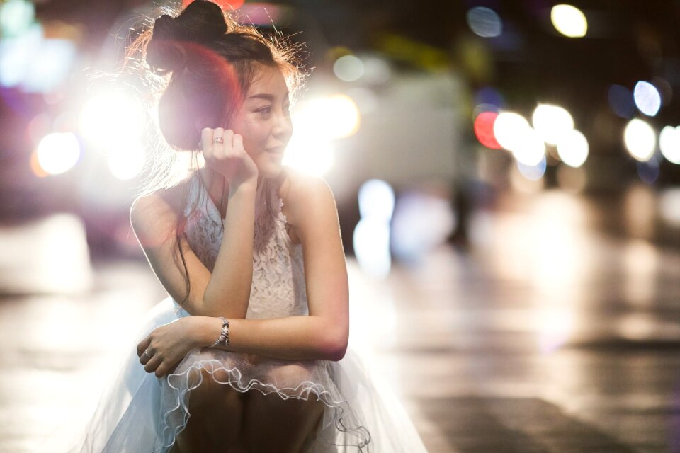 People happy female
