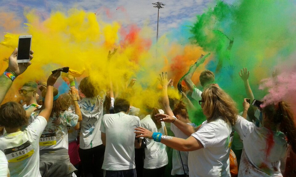 Colorful party colorrun