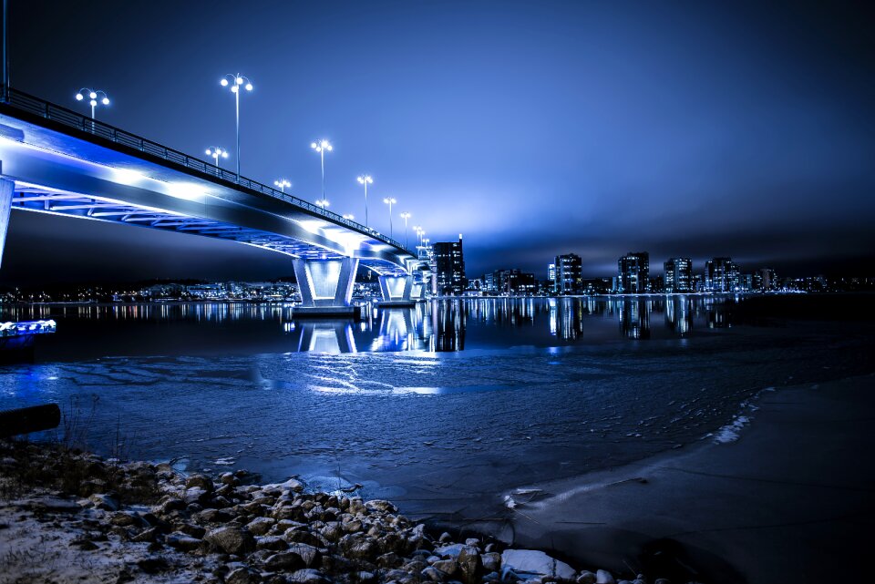 Bridge buildings city