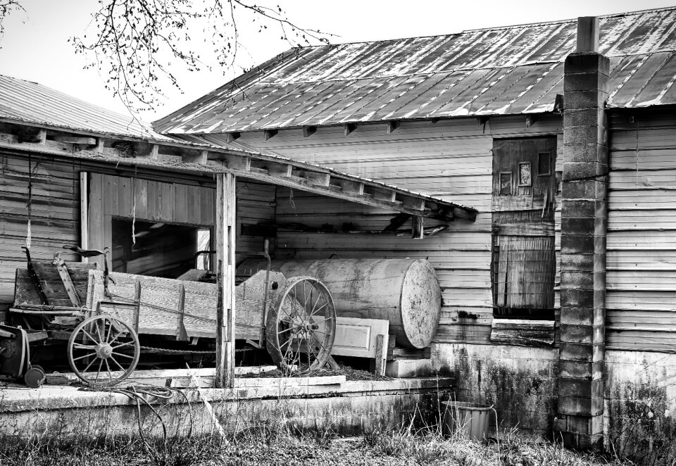 Rural landscape barn photo