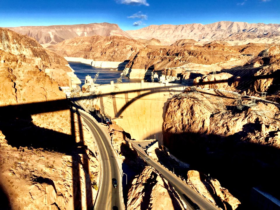 Hoover Dam from O'Callaghan-Tillman Memorial Bridge, NV-AZ… 