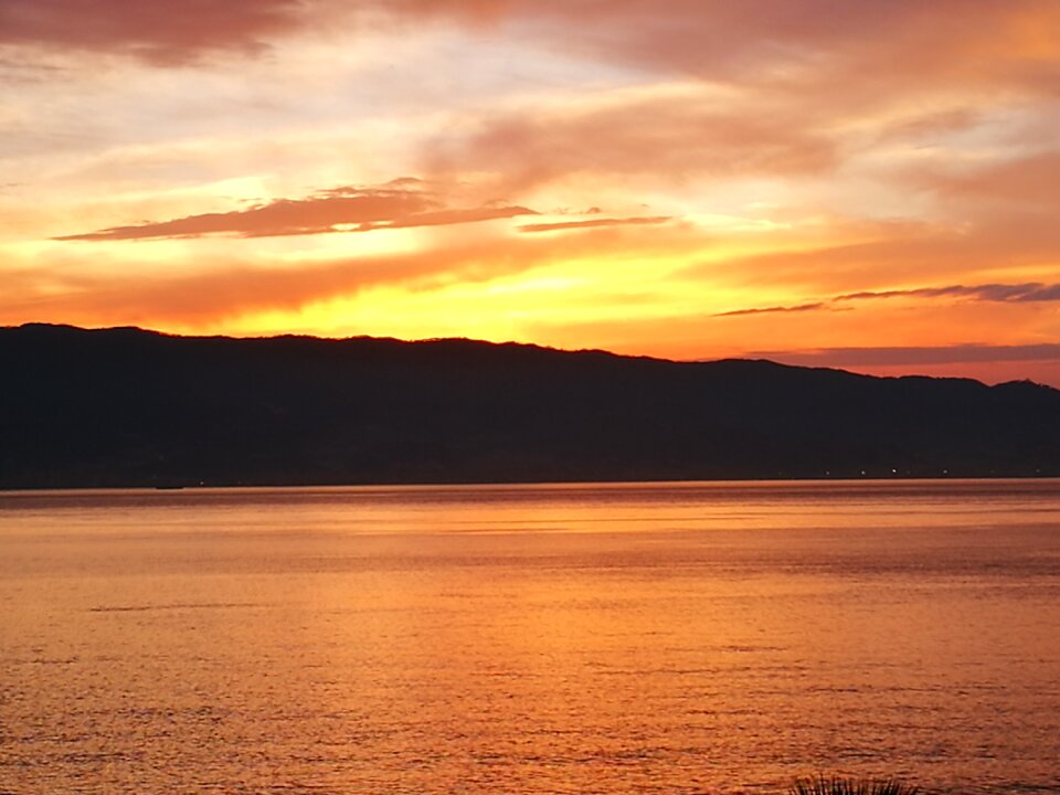 Reggio calabria waterfront sunset