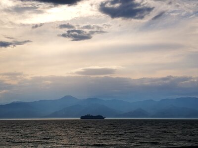 Reggio calabria strait of messina sea view