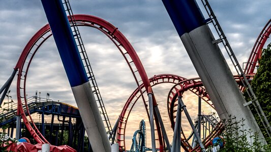 Amusement roller coaster photo
