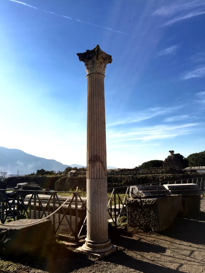 Corinthian Column, Pompeii Ruins, Pompeii, CP, IT photo
