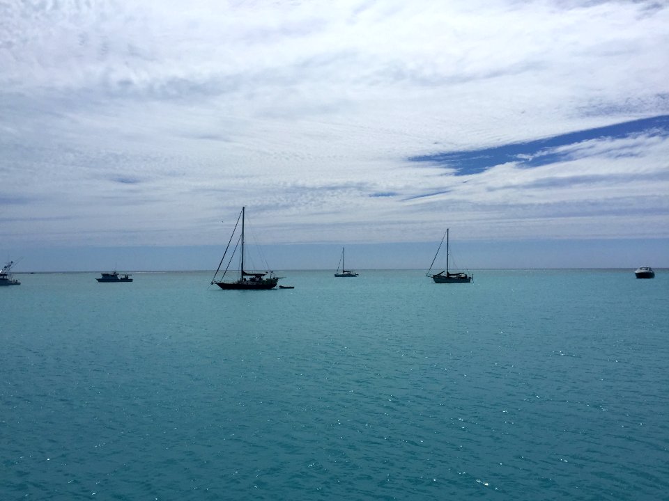 Moored Boats, Dry Tortugas National Park, FL 