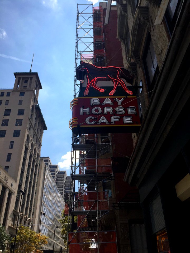Bay Horse Cafe Sign, Main Street Historic District, Cincin… 