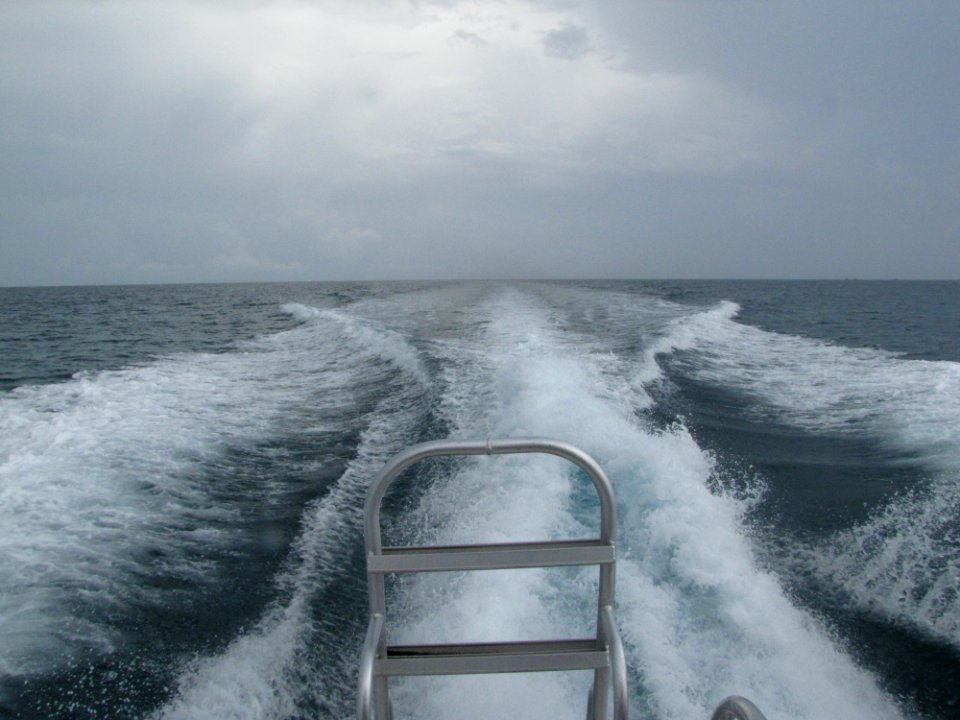 Boat Wake, Nassau, Bahamas 