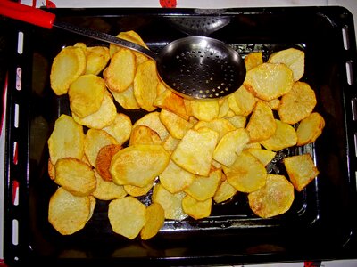 Baked fries potatoes food photo