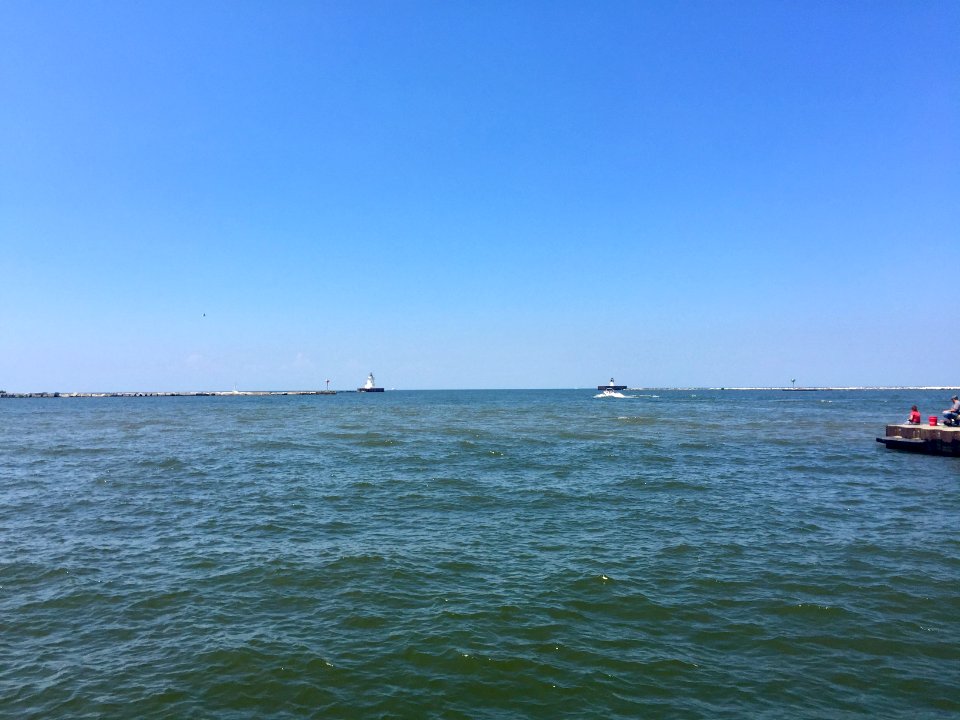 Cleveland Harbor Breakwater from Whiskey Island, Cleveland… 
