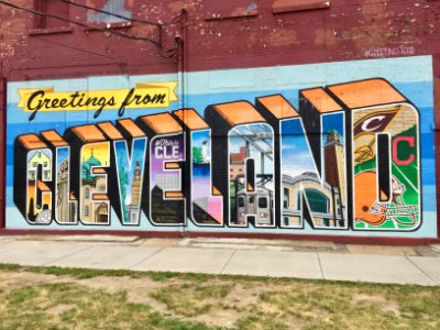 Greetings from Cleveland Mural, Ohio City, Cleveland, OH 