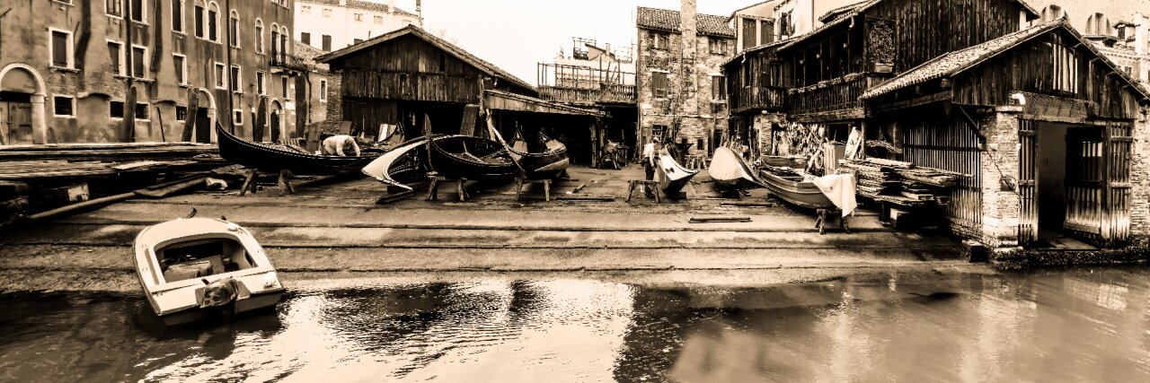 Boat gondolas venice