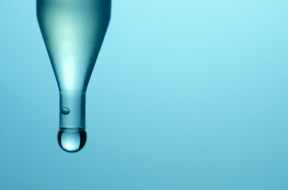 Summer water blue bottle