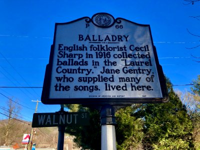 Balladry Historical Marker, Hot Springs, NC photo