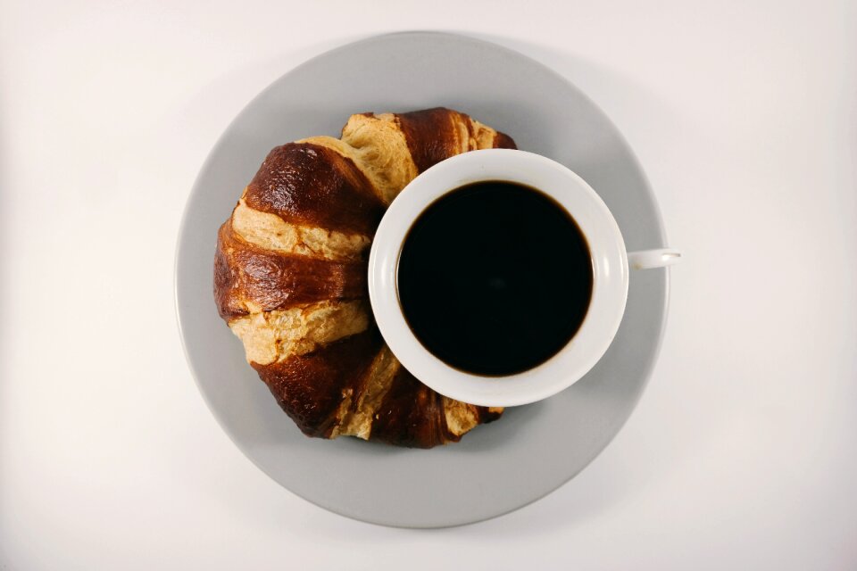 Croissant croissants cup of coffee
