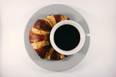 Croissant croissants cup of coffee photo