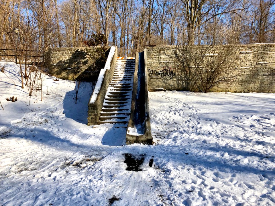 Stone Slide and Stairs, Burnet Woods, Clifton, Cincinnati,… 