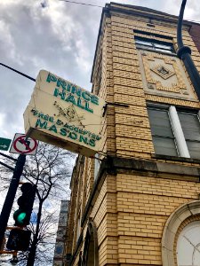 Prince Hall Masonic Temple Sign, Sweet Auburn, Atlanta, GA… 