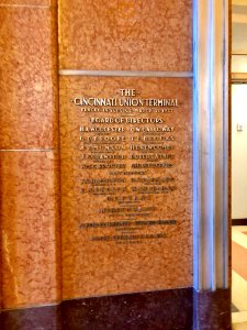 Dedication Marker, Cincinnati Union Terminal, Queensgate, … 