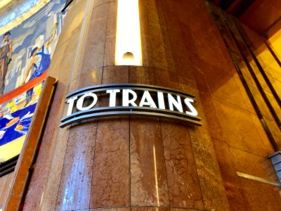 To Trains Sign, Cincinnati Union Terminal, Queensgate, Cin… 