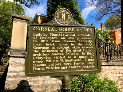 Historical Marker, Thomas Carneal House, Licking Riverside… 