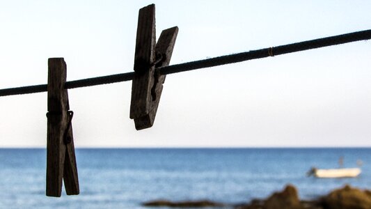 Beach rope hang photo