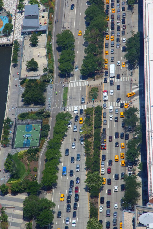 Yellow traffic traffic jam